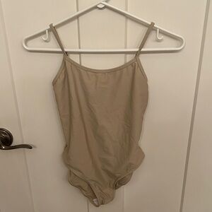SHEIN Beige Spaghetti Strap Bathing Suit